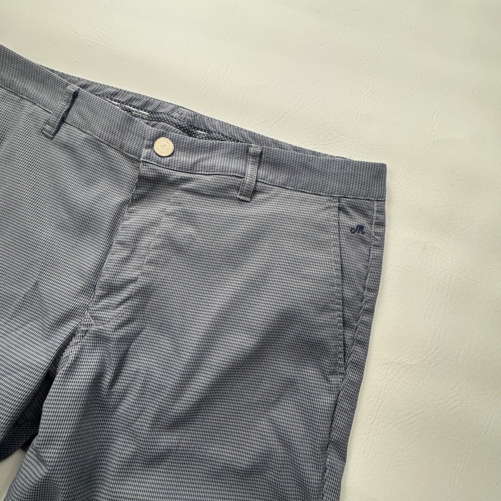 Maide Golf Bonobos Mens Houndstooth Performance Pants Grey Navy Blue Zipper Hem - Picture 6 of 15